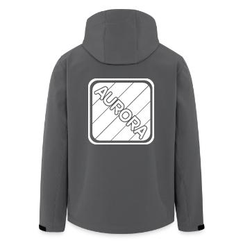 Maedchenname Aurora - Recycelte Männer Softshell-Jacke von Stanley/Stella - Anthrazit - Hinten - AI Model Male 185 light (185cm)