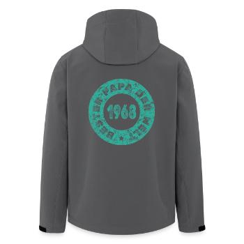 1968 - Recycelte Männer Softshell-Jacke von Stanley/Stella - Anthrazit - Hinten - AI Model Male 185 light (185cm)