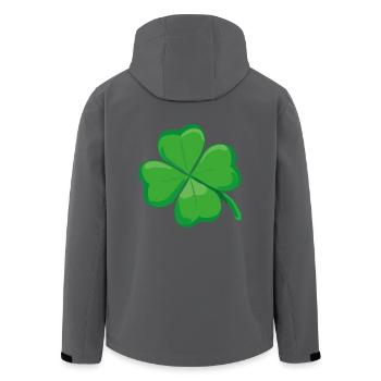 Kleeblatt Glücksbringer St. Patricks Klee Clover - Recycelte Männer Softshell-Jacke von Stanley/Stella - Anthrazit - Hinten - AI Model Male 185 light (185cm)