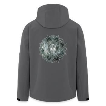 Mandala Skull - Recycelte Männer Softshell-Jacke von Stanley/Stella - Anthrazit - Hinten - AI Model Male 185 light (185cm)