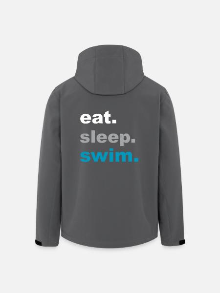 Essen, Schlafen, Schwimmen! - Geschenk - Recycelte Männer Softshell-Jacke von Stanley/Stella - Anthrazit