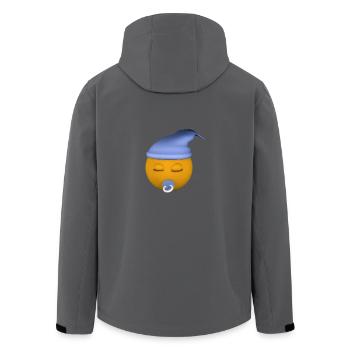 blaue Schlafmütze - Recycelte Männer Softshell-Jacke von Stanley/Stella - Anthrazit - Hinten - AI Model Male 185 light (185cm)