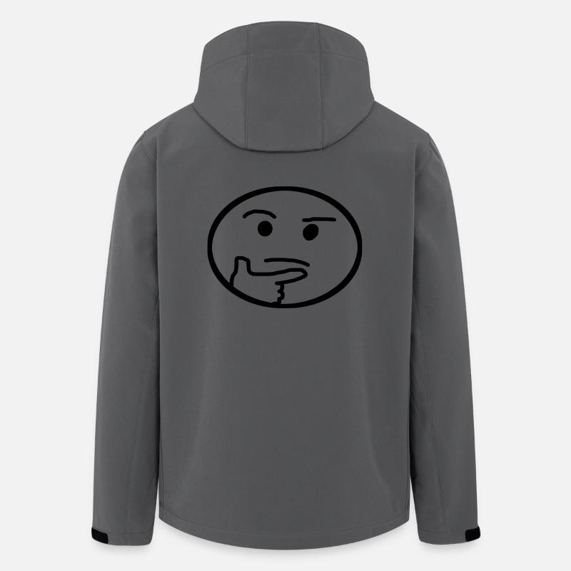 , emoji, réfléchi - Veste softshell homme en polyester recyclé Stanley/Stella - charbon