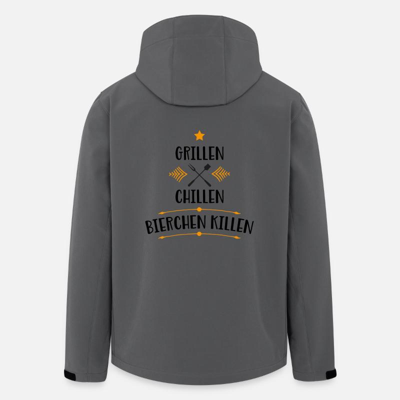 Grillen - Recycelte Männer Softshell-Jacke von Stanley/Stella - Anthrazit