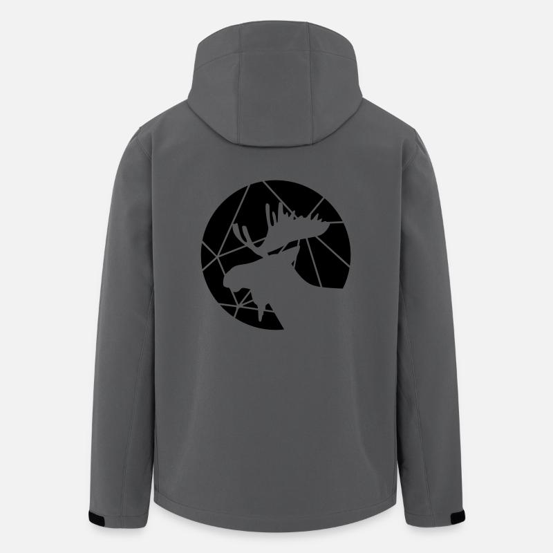 Moose grid pattern - Men’s Recycled Softshell Jacket by Stanley/Stella - anthracite