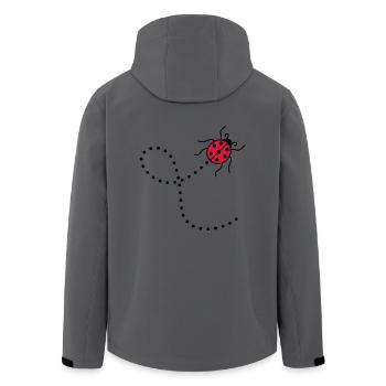 ligne pointillé chemin chemin coccinelle petits sues - Veste softshell homme en polyester recyclé Stanley/Stella - charbon - Dos - AI Model Male 185 light (185cm)
