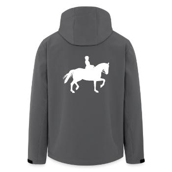 Reitsport Reiten Reiter Pferde Pferdesport - Recycelte Männer Softshell-Jacke von Stanley/Stella - Anthrazit - Hinten - AI Model Male 185 light (185cm)