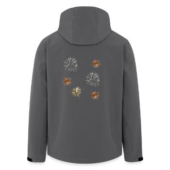 Feuerwerk - Recycelte Männer Softshell-Jacke von Stanley/Stella - Anthrazit - Hinten - AI Model Male 185 light (185cm)