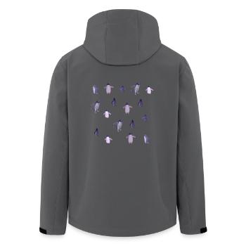 Pinguine - Recycelte Männer Softshell-Jacke von Stanley/Stella - Anthrazit - Hinten - AI Model Male 185 light (185cm)