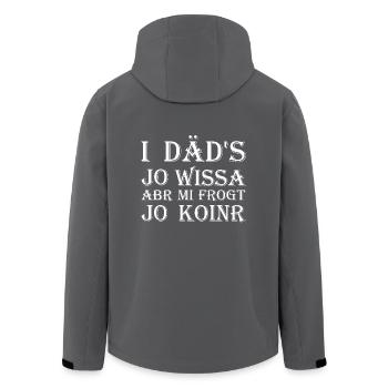 I däd's jo Wissa - Recycelte Männer Softshell-Jacke von Stanley/Stella - Anthrazit - Hinten - AI Model Male 185 light (185cm)