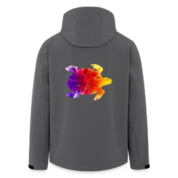 Farbige Schildkröte - Recycelte Männer Softshell-Jacke von Stanley/Stella - Anthrazit - Hinten - AI Model Male 185 light (185cm)