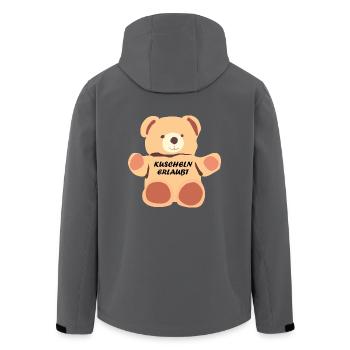 Kuscheln Erlaubt - Recycelte Männer Softshell-Jacke von Stanley/Stella - Anthrazit - Hinten - AI Model Male 185 light (185cm)