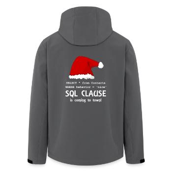 Sql Clause is coming to town! - White - Recycelte Männer Softshell-Jacke von Stanley/Stella - Anthrazit - Hinten - AI Model Male 185 light (185cm)