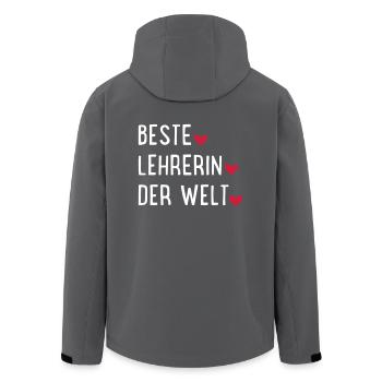 Lehrerin - Recycelte Männer Softshell-Jacke von Stanley/Stella - Anthrazit - Hinten - AI Model Male 185 light (185cm)