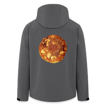 Pfannkuchen - Eierkuchen - Recycelte Männer Softshell-Jacke von Stanley/Stella - Anthrazit - Hinten - AI Model Male 185 light (185cm)