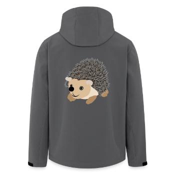 Süßer Igel - Recycelte Männer Softshell-Jacke von Stanley/Stella - Anthrazit - Hinten - AI Model Male 185 light (185cm)
