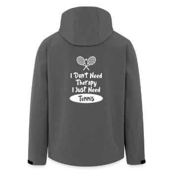 I Don't Need Therapy I Just Need Tennis - White - Recycelte Männer Softshell-Jacke von Stanley/Stella - Anthrazit - Hinten - AI Model Male 185 light (185cm)
