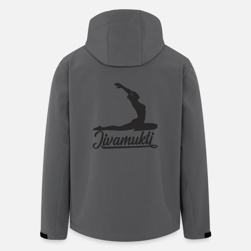 Jivamukti - Yoga - Recycelte Männer Softshell-Jacke von Stanley/Stella - Anthrazit