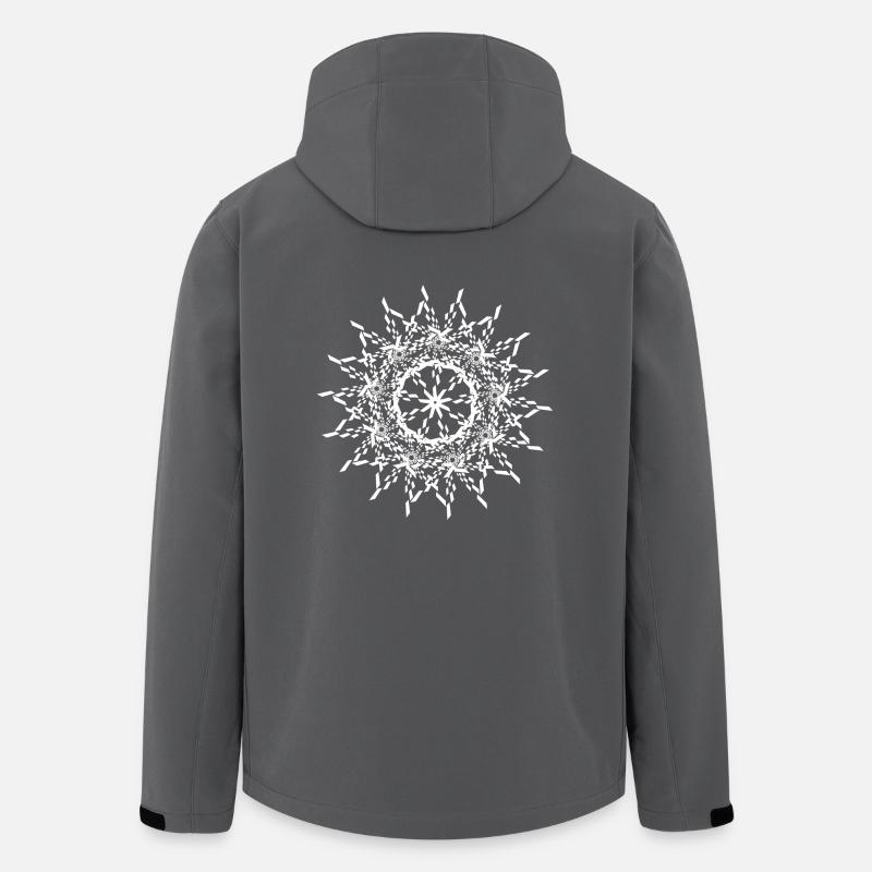 Mandala Fraktale - Recycelte Männer Softshell-Jacke von Stanley/Stella - Anthrazit