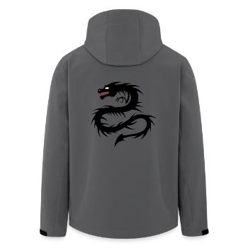 Drachen Tribal Tattoo Form 2004 Uuuuuuu w - Recycelte Männer Softshell-Jacke von Stanley/Stella - Anthrazit - Hinten - AI Model Male 185 light (185cm)