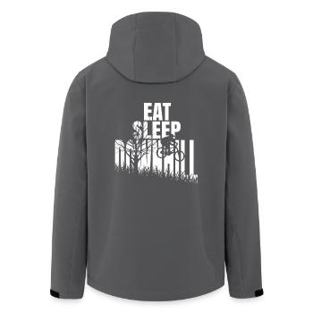 Downhill Geschenk Downhiller shirt - Recycelte Männer Softshell-Jacke von Stanley/Stella - Anthrazit - Hinten - AI Model Male 185 light (185cm)