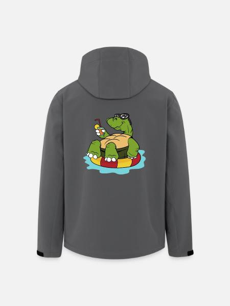Tortues tortues d'été reptiles - Veste softshell homme en polyester recyclé Stanley/Stella - charbon