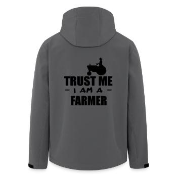 trust me i m a farmer 3 - Men’s Recycled Softshell Jacket by Stanley/Stella - anthracite - Back - AI Model Male 185 light (185cm)