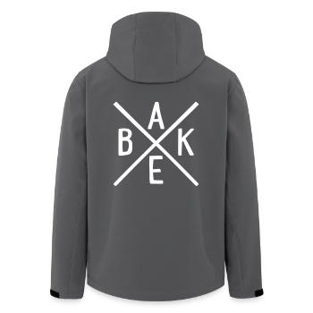 bake - Recycelte Männer Softshell-Jacke von Stanley/Stella - Anthrazit - Hinten - AI Model Male 185 light (185cm)
