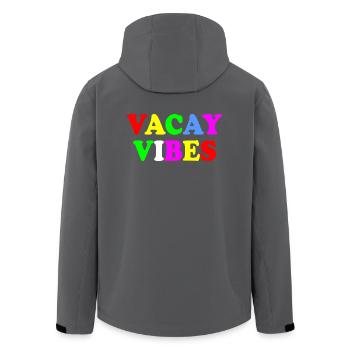 Vacay vibes - Recycelte Männer Softshell-Jacke von Stanley/Stella - Anthrazit - Hinten - AI Model Male 185 light (185cm)