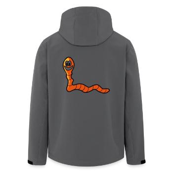 Regenwurm Wurm - Recycelte Männer Softshell-Jacke von Stanley/Stella - Anthrazit - Hinten - AI Model Male 185 light (185cm)