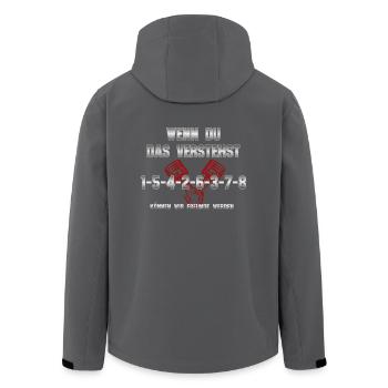 Wenn du das verstehst 15426378 können wir Freunde - Recycelte Männer Softshell-Jacke von Stanley/Stella - Anthrazit - Hinten - AI Model Male 185 light (185cm)