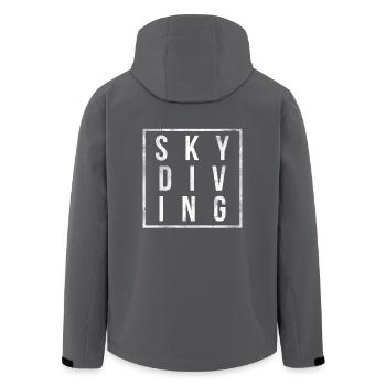 Geschenk Fallschirmspringer Shirt Skydiver T-Shirt - Recycelte Männer Softshell-Jacke von Stanley/Stella - Anthrazit - Hinten - AI Model Male 185 light (185cm)