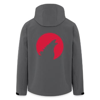 Kaiju in der Flagge von Japan - Recycelte Männer Softshell-Jacke von Stanley/Stella - Anthrazit - Hinten - AI Model Male 185 light (185cm)