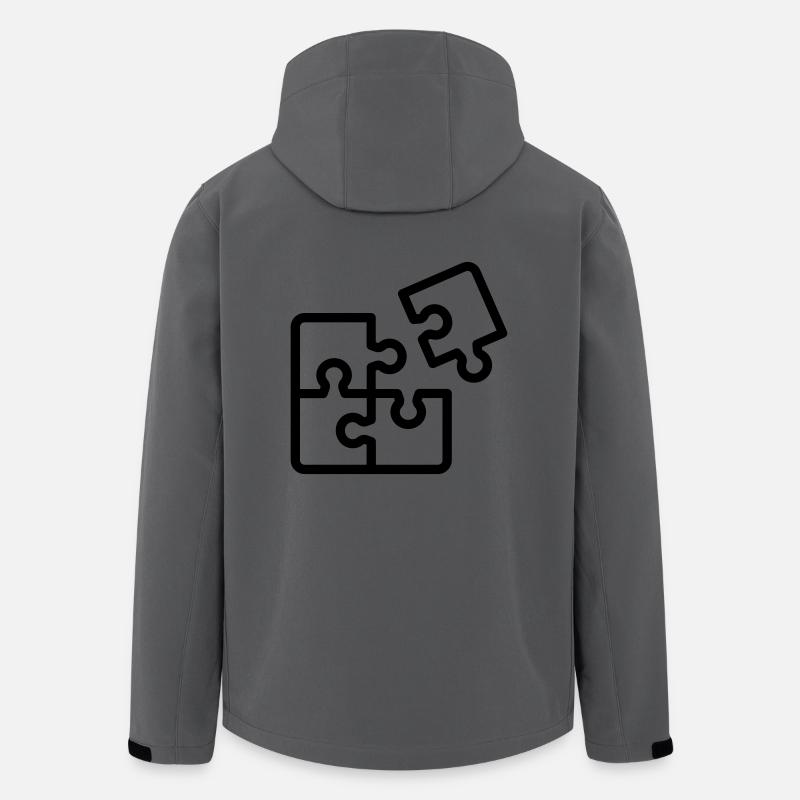 puzzle - Veste softshell homme en polyester recyclé Stanley/Stella - charbon