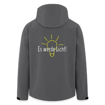Es werde Licht! - Recycelte Männer Softshell-Jacke von Stanley/Stella - Anthrazit - Hinten - AI Model Male 185 light (185cm)
