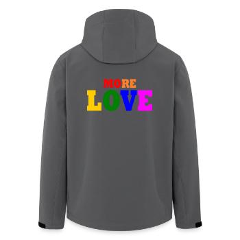 More love - Recycelte Männer Softshell-Jacke von Stanley/Stella - Anthrazit - Hinten - AI Model Male 185 light (185cm)