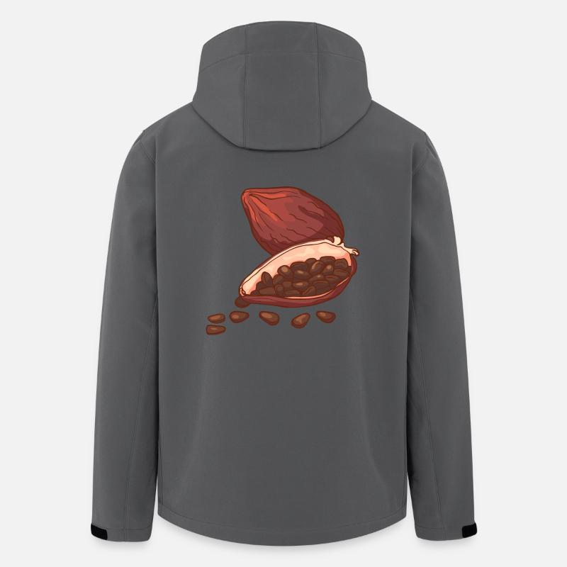 Cacao choucé chocolat cacao fèves - Veste softshell homme en polyester recyclé Stanley/Stella - charbon