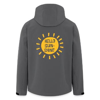 Hello Sunshine - Recycelte Männer Softshell-Jacke von Stanley/Stella - Anthrazit - Hinten - AI Model Male 185 light (185cm)