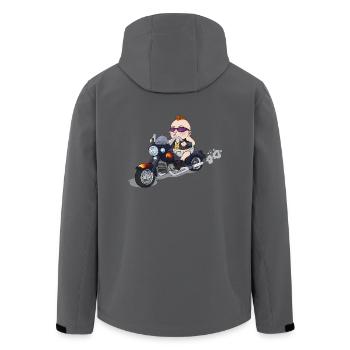 Baby Rider - Recycelte Männer Softshell-Jacke von Stanley/Stella - Anthrazit - Hinten - AI Model Male 185 light (185cm)