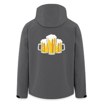 Bier Bierkrug Maßkrug Biergarten Bierglas Geschenk - Recycelte Männer Softshell-Jacke von Stanley/Stella - Anthrazit - Hinten - AI Model Male 185 light (185cm)