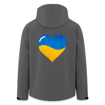 The Flag Of Ukraine, Ukrainian flag - Recycelte Männer Softshell-Jacke von Stanley/Stella - Anthrazit - Hinten - AI Model Male 185 light (185cm)