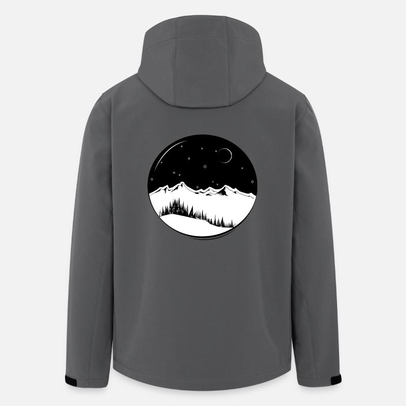 Night stars forest and mountains gift - Men’s Recycled Softshell Jacket by Stanley/Stella - anthracite