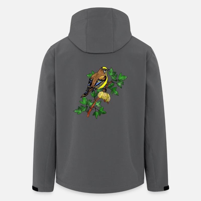 Vogel - Recycelte Männer Softshell-Jacke von Stanley/Stella - Anthrazit