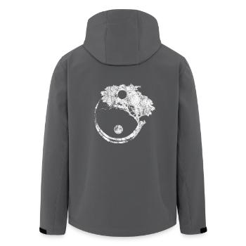 Ying Yang Zeichen Bonsai Baum Shirt Geschenk - Recycelte Männer Softshell-Jacke von Stanley/Stella - Anthrazit - Hinten - AI Model Male 185 light (185cm)