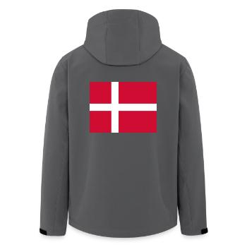 Dänemark Flagge - Recycelte Männer Softshell-Jacke von Stanley/Stella - Anthrazit - Hinten - AI Model Male 185 light (185cm)