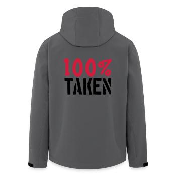 100 pour cent taken pardon amour amour couple pae - Veste softshell homme en polyester recyclé Stanley/Stella - charbon - Dos - AI Model Male 185 light (185cm)