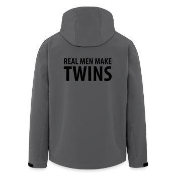 Les vrais hommes font des jumeaux - Veste softshell homme en polyester recyclé Stanley/Stella - charbon - Dos - AI Model Male 185 light (185cm)