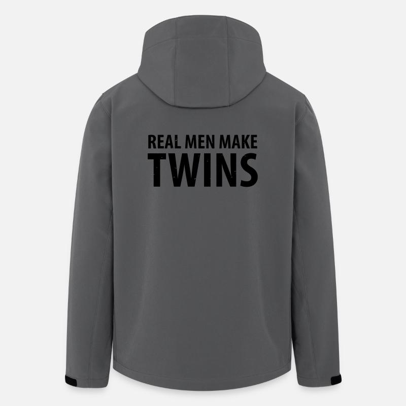 Real Men make twins - Men’s Recycled Softshell Jacket by Stanley/Stella - anthracite