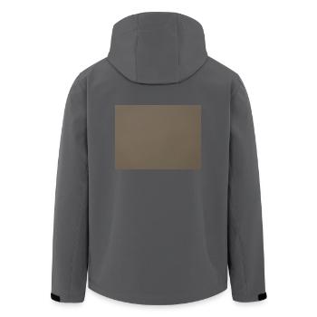 Braune Wand - Recycelte Männer Softshell-Jacke von Stanley/Stella - Anthrazit - Hinten - AI Model Male 185 light (185cm)