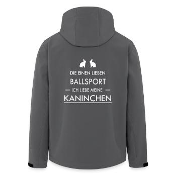 Kaninchen - Recycelte Männer Softshell-Jacke von Stanley/Stella - Anthrazit - Hinten - AI Model Male 185 light (185cm)